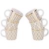 Villa d'Este Home Tivoli Set 6 tazzine da caffè in new bone China, Charleston