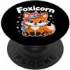 Regali per l'amante del coniglietto di c Foxicorn - Simpatico unicorno volpe PopSockets PopGrip Adesivo