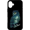 Vintage Hiking Outdoor Nature Lover Grap Custodia per iPhone 16 Plus Gufo Luna Foresta Natura Escursionismo Campeggio Escursionista Cam
