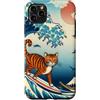 Surfing Cat Hokusai Great Wave Off Kanag Custodia per iPhone 11 Pro Max Surfing Cat Hokusai Grande onda Off Kanagawa Arte Giapponese