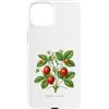The Botany Bureau Custodia per iPhone 15 Plus Illustrazione della pianta di fragola Fragaria × ananassa