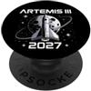 Space Solar System Artemis 3 III 2027 Luna spaziale PopSockets PopGrip Adesivo