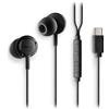 NGS Cross Step Black - Cuffie auricolari USB-C con Microfono e Pulsante Multifunzione, Controllo Musica e Chiamate, Cavo da 120 cm, Suono, Compatibili con Smartphone e Tablet