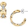 Fossil Heritage JF04930998 - Orecchini da donna in acciaio inox bicolore