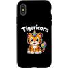 Regali per gli amanti della tigre di com Custodia per iPhone X/XS Tigericorn - Simpatico unicorno tigre