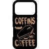 Gothic Style Coffee Enthusiast Funny Got Custodia per iPhone 17 Pro Bare E Caffè Divertente Gotico Amante Caffè Scena Nera