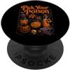 Halloween Costume Funny Spooky Season Halloween Scegli il tuo veleno Divertente Mago Vintage Halloween PopSockets PopGrip Adesivo