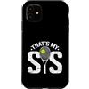 tennis script sis court style sports des Custodia per iPhone 11 Tennis Quello è la mia sorella