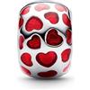 PANDORA Moments 793679C01 clip con cuori rotondi