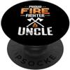 firefighter uncle axes flame fire rescue Fiero pompiere zio ascia fiamma PopSockets PopGrip Adesivo