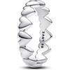 Pandora Bague Row of Hearts 193427C00, Argent sterling, Aucune pierre précieuse