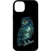 Vintage Hiking Outdoor Nature Lover Grap Custodia per iPhone 14 Plus Gufo Luna Foresta Natura Escursionismo Campeggio Escursionista Cam