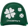 Homyl Golf Putter Headcover Accessorio Copripunta Protezione Testa Ricamato Quadrifoglio Materiale PU Morbidamente Imbottito Filo Cucito Adatto per Giocatori Collezione Esposizione