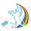 Unicorn Ultrafly.100 Xtra Rainbow Bianco, Alette Ultrafly per Freccette Unisex