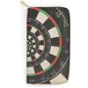 JiuPopular Portafoglio in pelle, motivo: bassotto natalizio, di piccole dimensioni e grande capacità, facile da trasportare, Freccette Target, 19.7x10.5cm, Moderno