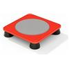 Generic Trampolino Bambini Mini Indoor Bilanciamento Coordinazione Quadrato con Superficie Testurizzata in PP Adatto per Gioco in Casa Sviluppo Motorio Attività Prescolari, Rosso