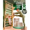 ASTINORDIC Spalliera Svedese da Parete in Legno con Barra Trazioni Integrata | Scala Svedese Palestra Casa | Resistente 150kg | Montaggio Facile