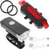 ifundom Set Plastico Resistente Luci per Bicicletta Ricaricabile Batteria al Litio Integrata Luce Anteriore e Posteriore per Ciclismo e attività Outdoor
