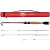 RIGGED & READY TRAVEL FISHING Rigged and Ready Fish Rig Super-Light Compact Travel Rods and Combo. 1 Spinning Multi-section,1 Telescopic Rod,1 Combination,3 Tip Poles & Case. Bass, Trout, Carp, Small Fresh & Saltwater Fishing