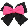NbgrvB Casco da moto con fiocco decorativo in tessuto, accessorio per donne e ragazze, elegante caschi da bici rosa bianco (nero + rosa)