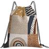 Generic Personalizzato Borsa Coulisse Rainbow Patchwork Sacca Ginnastica Stampa Zaino Scuola per Donna Piscina Spiaggia 36X42Cm