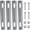 Generic Adattatore per cestino portapacchi posteriore in acciaio resistente per e-bike, scooter, mountain bike e biciclette pieghevoli, staffa di montaggio durevole argento