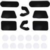 Fukaisu 8pz Kit Universale Imbottitura per Casco, Inserti Imbottiti (Nero)