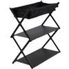 PETSOLA Scaffale Portaoggetti Portatile a 3 Livelli per Esterni, Organizer Leggero E Pieghevole per Interni, Esterni, Giardino