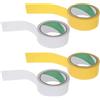 DOITOOL 4 Pezzi Nastro per Marcatura Campi Sportivi in PVC Resistente alle Intemperie, visibilità Doppio Colore Giallo e Bianco, per Eventi Atletici All'aperto