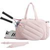 Lempefe Borsa sportiva da 42 l, protezione per racchetta da tennis, scomparto impermeabile, borsa per laptop da 15,6 pollici