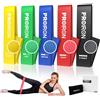 PROIRON Bande Elastiche Fitness con Griglia Antiscivolo, Elastici Palestra Fitness, Fasce Elastiche per Yoga, Pilates, Squats, Stretching, Allenamento di Forza [Set di 5]