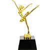 TOMETURE Statuetta di Danza Classica in Plastica Oro Ballerina, Superficie Liscia, per Competizioni e Feste di Danza