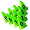 DIYEAH Coni da Allenamento per Calcio in PE Verde Effetto Prompt e Miglioramento del Tocco Piede, Coni Segnalatori per Giochi e Competizioni Sportive Colore Casuale