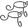 ifundom Supporto Design da Pulire Semplice e Facile Uso Sportivo 2 Pezzi Palloni Calcio Pallavolo in Acciaio Inossidabile Nero, Base Stabile e Multipurpose Domestico