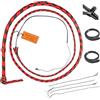 Bantoro Crafts Bullwhip in Nylon/Paracord Intrecciato Rosso e Nero con 16 intrecci Belly Whip e Supporto Interno Frusta Hard-Cracking Indiana Jones