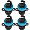 AKOOSY 4 Pezzi Adattatore Leggero e Facile da Trasportare in PVC Nero per Valvola Gonfiabile e attività All'aperti Compatibile con Barche Gonfiabili per Pescatori