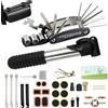 MISIQIMA Kit di riparazione per bicicletta da 34 pezzi, con 16 utensili multifunzione in 1, con borsa impermeabile, pompa ad aria, strumento di riparazione per pneumatici, ecc., per mountain bike