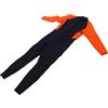ASHATA Muta da uomo a maniche lunghe da 3 mm con cuciture rinforzate per immersioni, surf e snorkeling, nera, taglia XL (uomo-arancione, XXL)