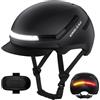 KINGLEAD Casco Bici, Certificato CE e NTA 8776, Dotato di Telecomando Wireless, Luci Anteriori e Posteriori e Indicatori di Direzione, Supporta ricarica USB, Casco Scooter, Taglia Regolabile