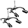 Amosfun 2 Pezzi Freni Bici Pieghevoli Meccanici Anteriore e Posteriore Pinze Freni Tiraggio Laterale per Bici da Strada e Mountain Bike e Salvaspazio Risposta Frenata Sensibile