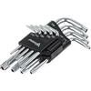 ASTA Torx, set di chiavi corte, 9 pezzi, con foro
