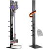 PureMounts Supporto per aspirapolvere con base inclinata per robot aspirapolvere, 8 supporti per accessori, compatibile con Dyson V6, V7, V8, V10, V11, V12, V15, Gen5, nero