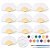 Yutissi 10 Pezzi Bianco Ventagli Matrimonio Carta Pieghevoli Giapponesi Tascabili Accessori per Matrimonio Wedding Gadget Sposa Chiesa