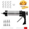 Taiyyi Spremiagrumi per pasticceria,pressa per pasticceria in acciaio inox, macchina per biscotti con 13 modelli e 8 beccucci per fare torte decorative e biscotti fatti in casa