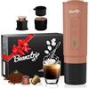 BeanzTrip H02 PRO Macchina per caffè espresso portatile da viaggio, adatta a capsule NS e caffè macinato da campeggio con auto-riscaldamento, confezione regalo (mokamus)
