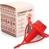 Penitue Tappo per Bottiglia di Vino a Forma di Cappello da Cowboy, Divertente Tappo in Silicone Vino Topper Decorativo Tappo Sughero Champagne Regali per Mantenere Freschi i Vini (Rosso)