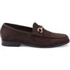 Infinity Leather Mocassini da Uomo Dolcetto in Pelle Scamosciata Marrone con Fodera in Pelle.