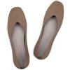 Frank Mully Ballerine da donna con punta quadrata, slip-on, scarpe da balletto, comode da donna, con scollo a V