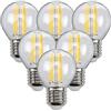 Wanym Edison Lampadina, Vintage Lampadina LED a candela G45 Piccolo globo 4W / 220V Lampadine Edison Base a Vite 2700K Bianco Caldo Per Lampadario, Applique,E27,2pcs