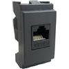 oniroview Frutto rj45 UTP cat.6A compatibile vimar idea 16359.6 presa modulare 8 poli per cavi ethernet connessione a crimpare senza attrezzi, colore nero